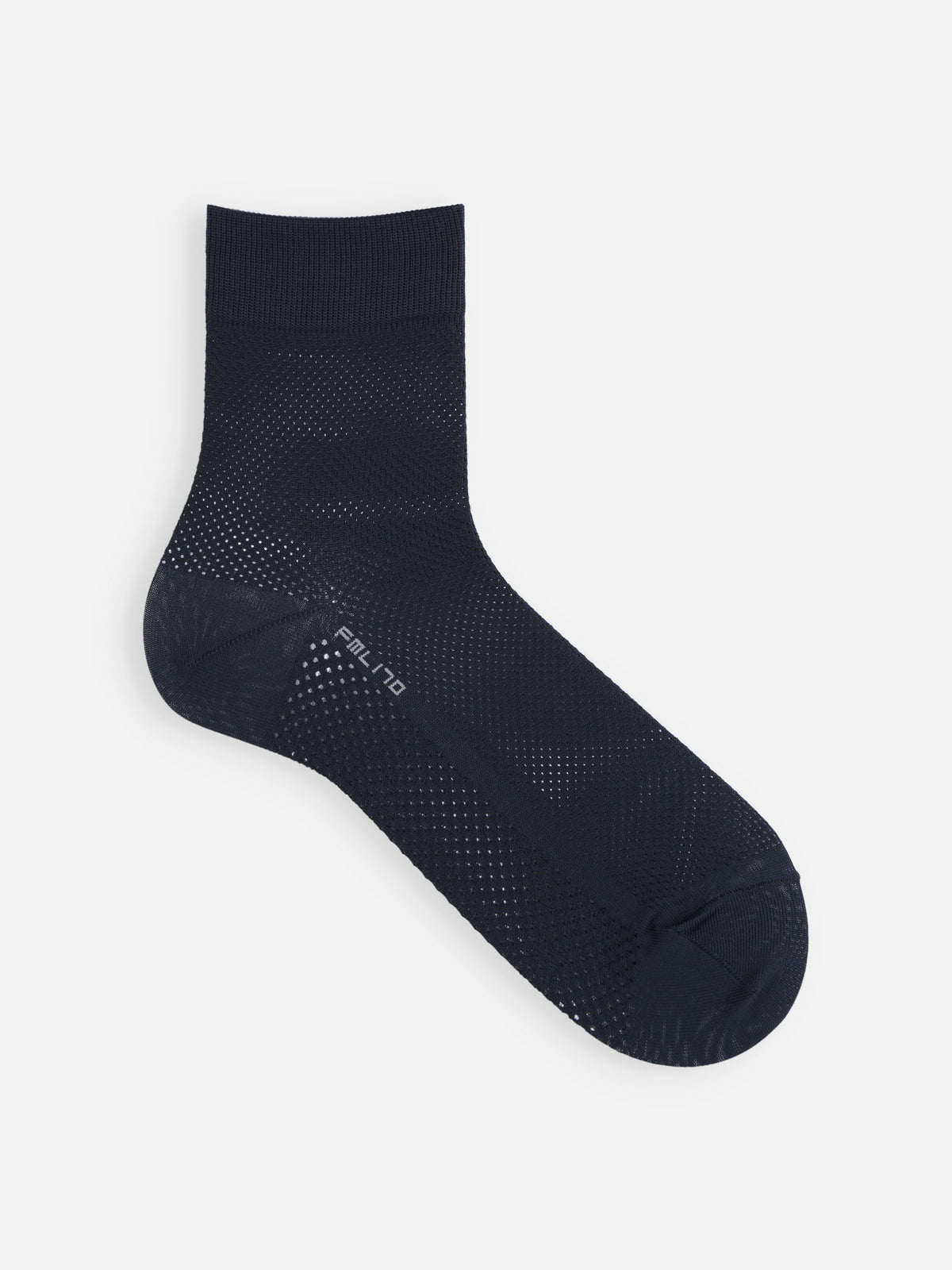 【Tabio MEN】軽い・涼しい・吸水・速乾　足裏までメッシュショートソックス/FULL MESH - ネイビー