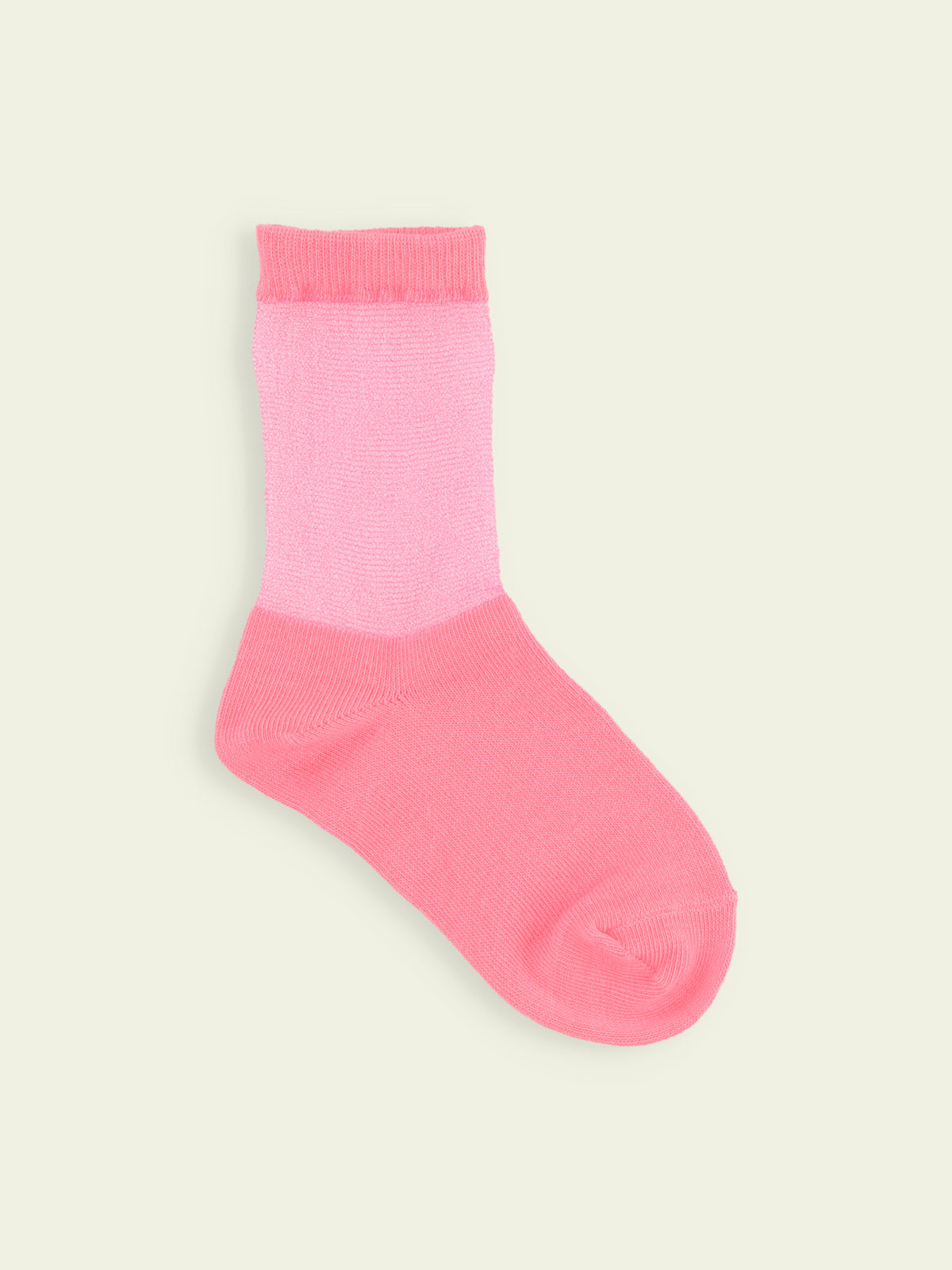 【3足1,485円】キッズ クリンプカラーチュールショートソックス / 16-18cm - ローズピンク