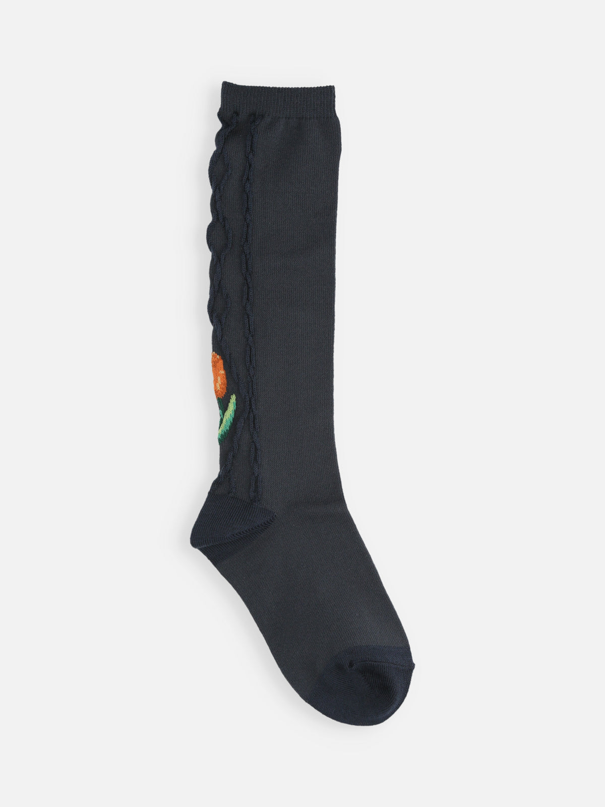 【キッズ】 チューリップハイソックス / 19-21cm - ネイビー