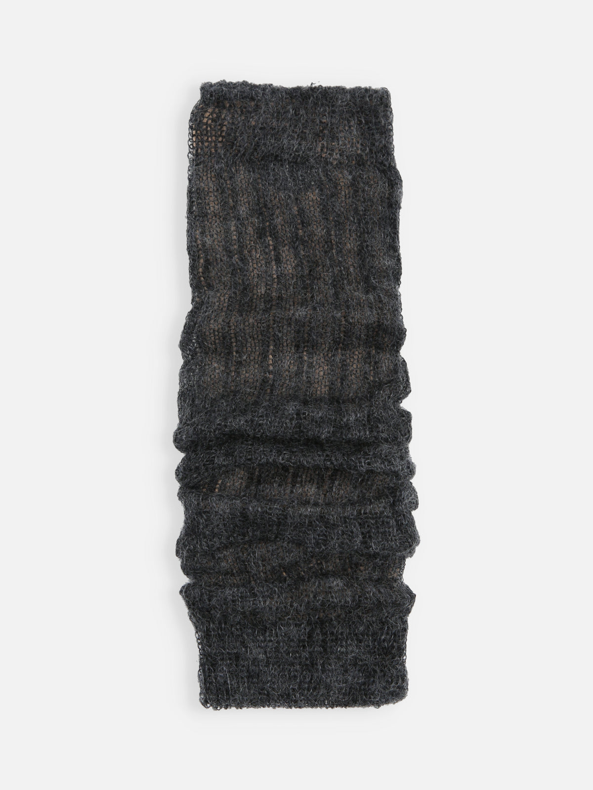 モヘアレッグウォーマー - チャコールグレー