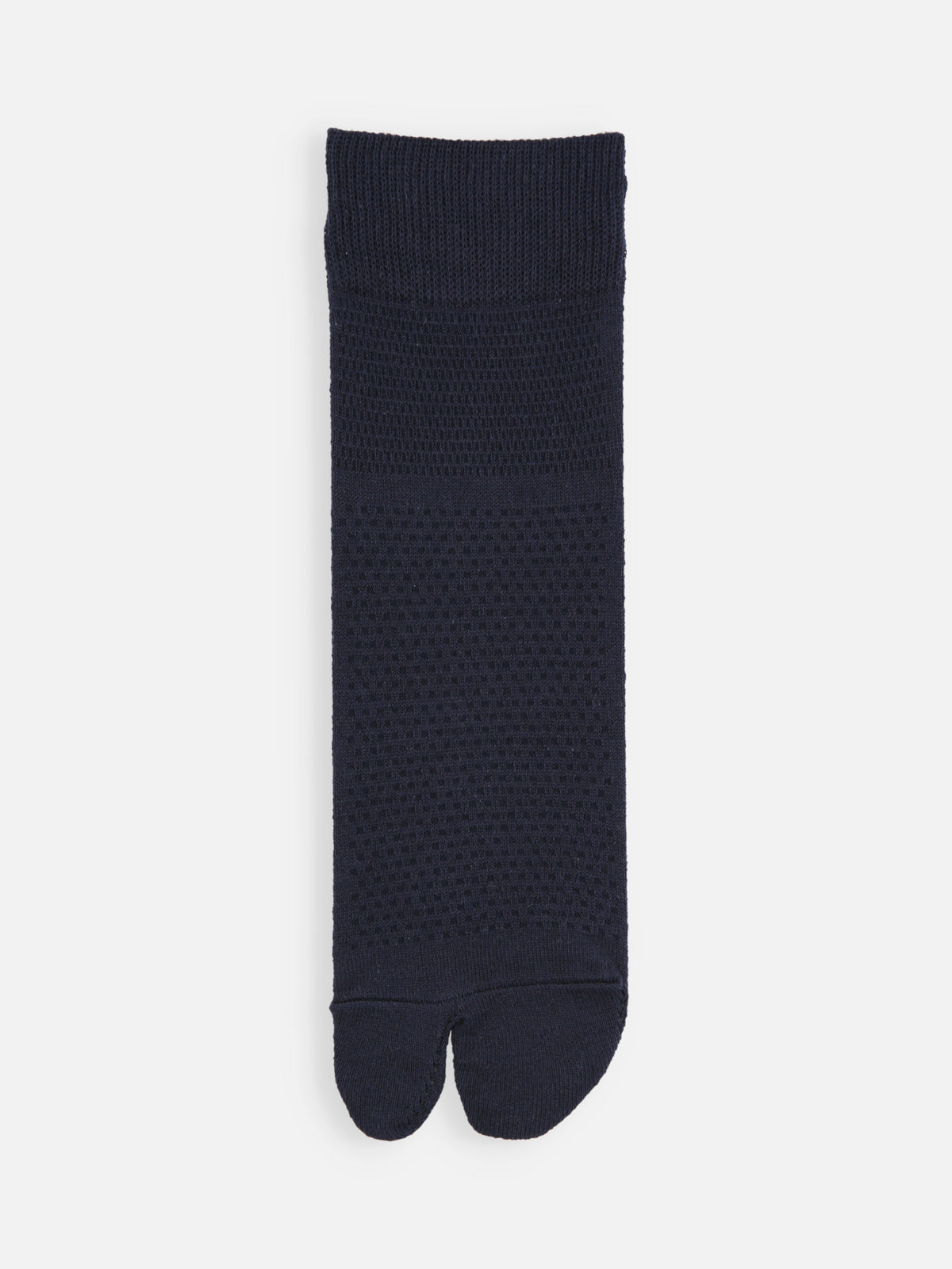 【Tabio MEN】さらっとやわらか綿麻混メッシュ足袋ショートソックス - ネイビー