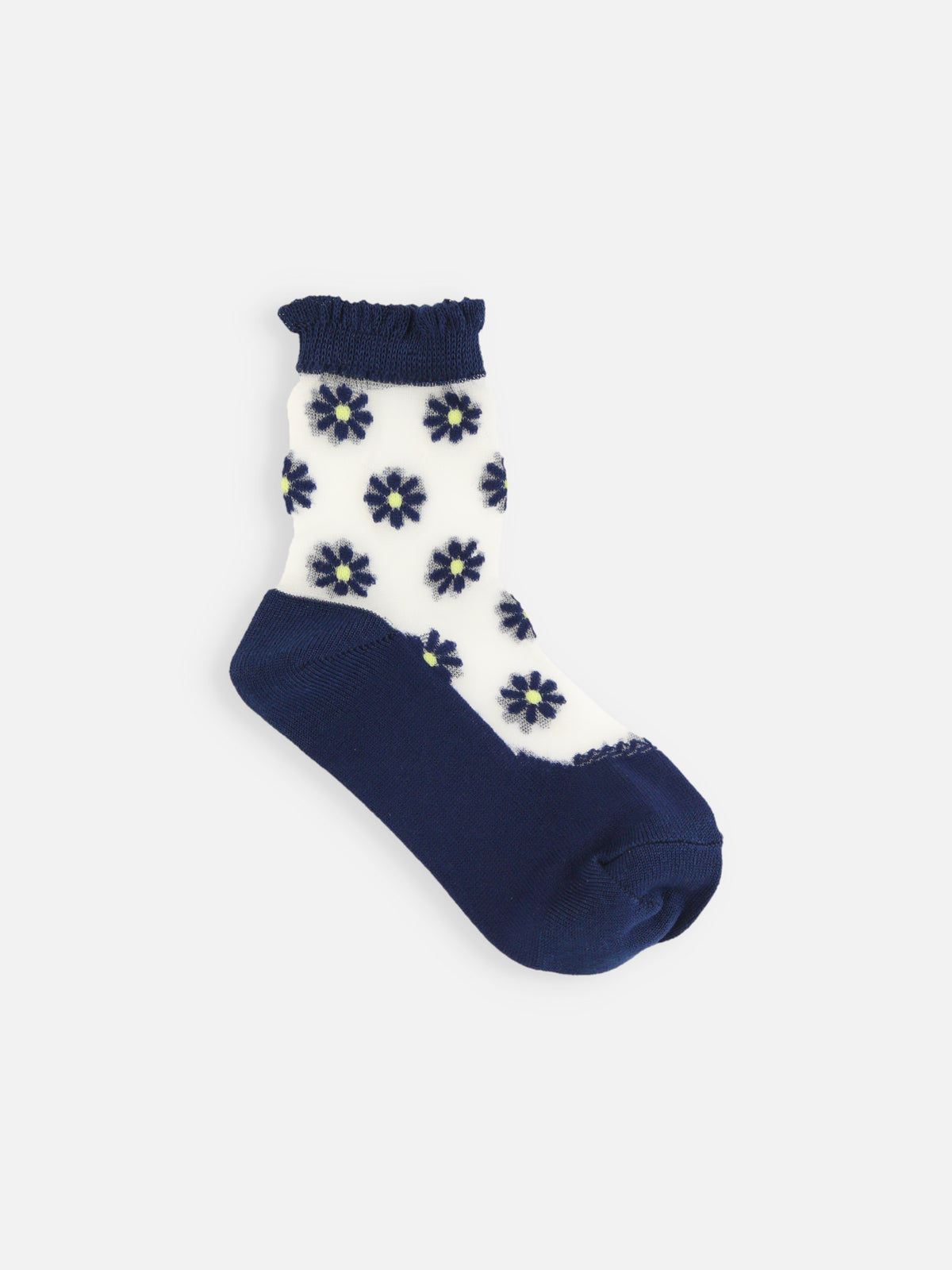 【キッズ】マーガレットシアーソックス / 19-21cm - ネイビー