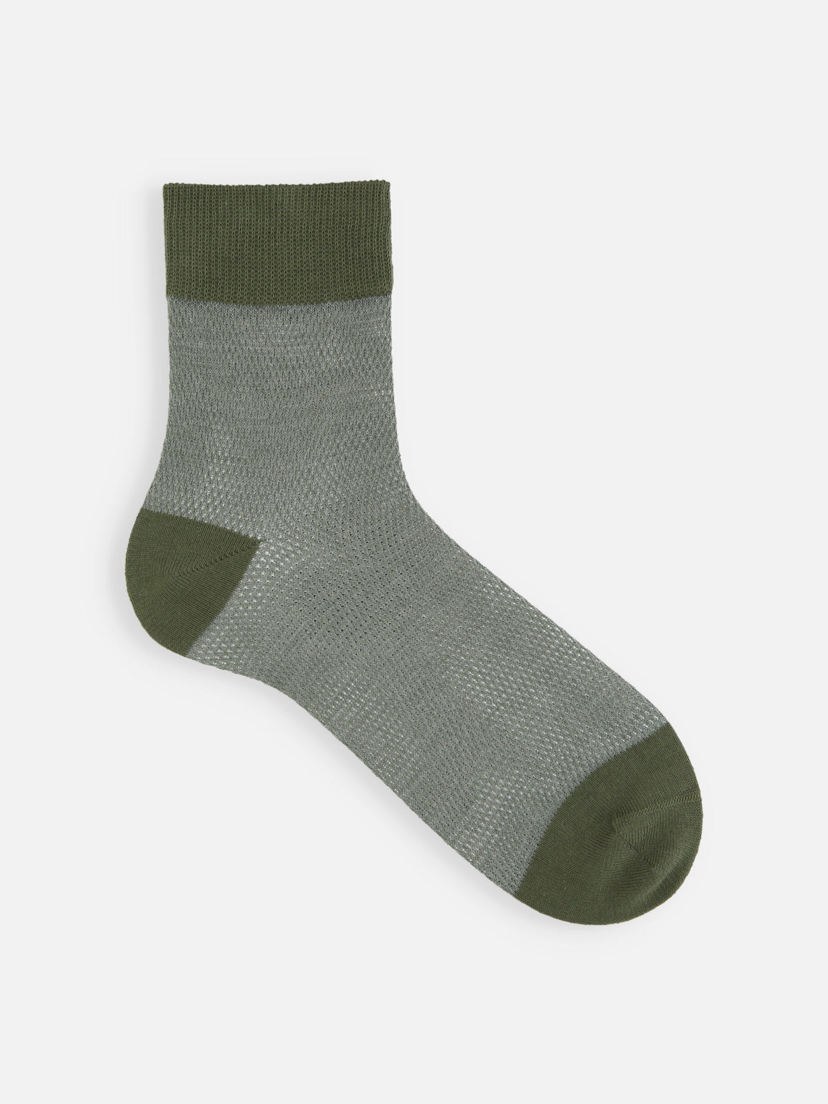 【Tabio MEN】ラミー混3面切り替えメッシュショートソックス
