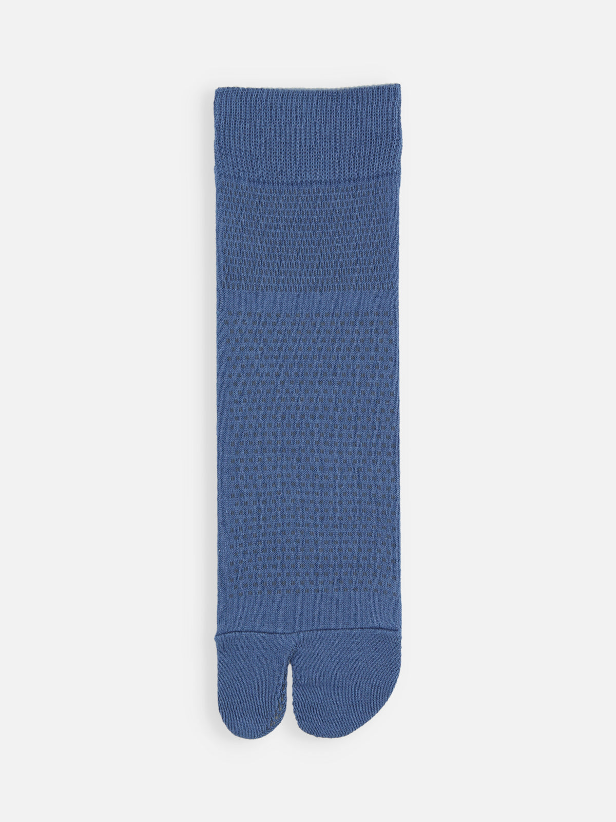 【Tabio MEN】さらっとやわらか綿麻混メッシュ足袋ショートソックス - ブルー