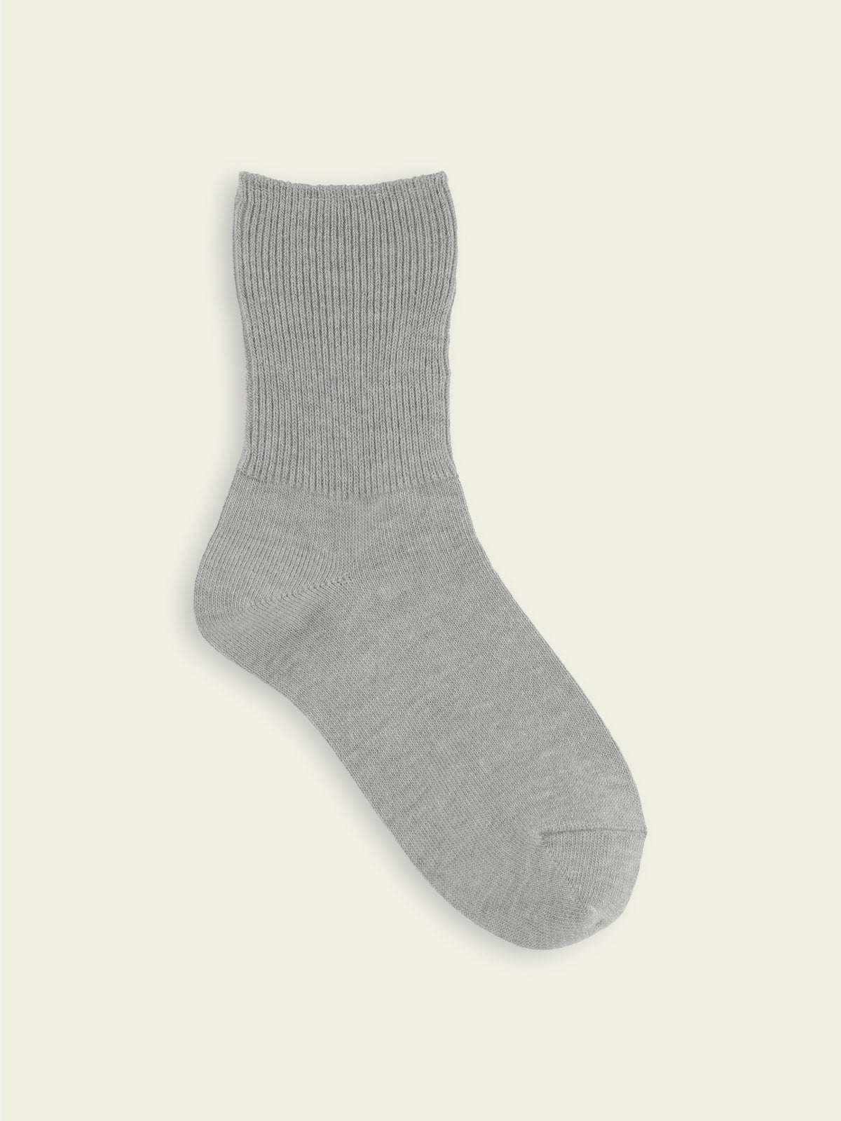 【3足1,485円】キッズ 履き口ゆったりリブベタショートソックス / 16-18cm - グレー
