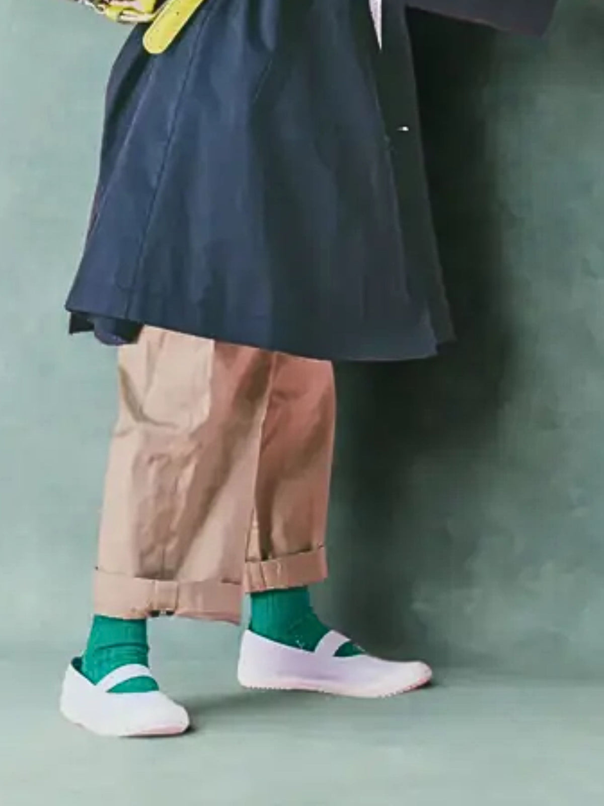 ジュニアサイズ 表糸綿100％で毛玉が出来にくいショートソックス/22-24cm【カスタム刺繍対応】 - グリーン