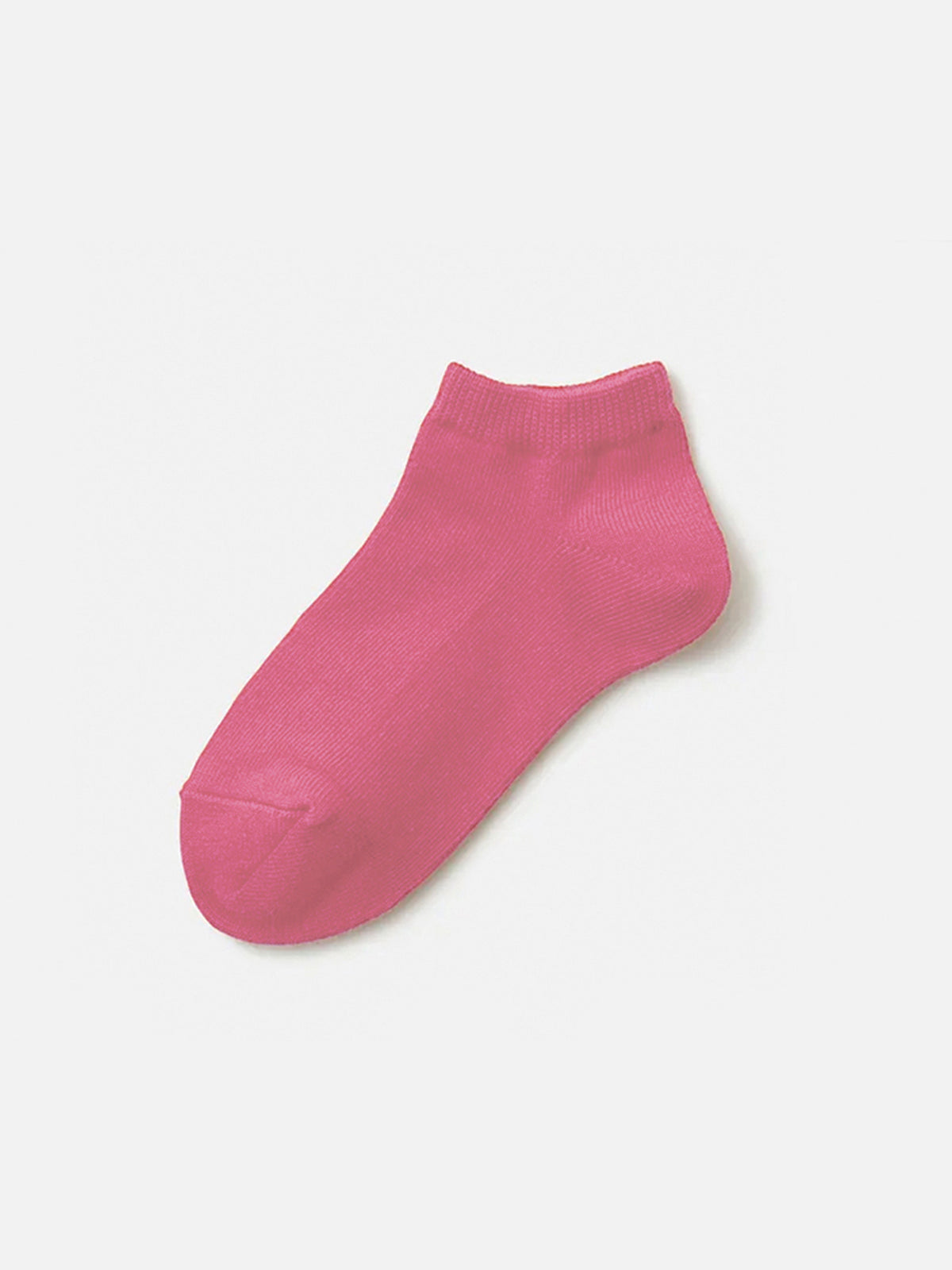 【キッズ】表糸コットン100％で毛玉が出来にくいスニーカー丈ソックス / 16-18cm - ピンク