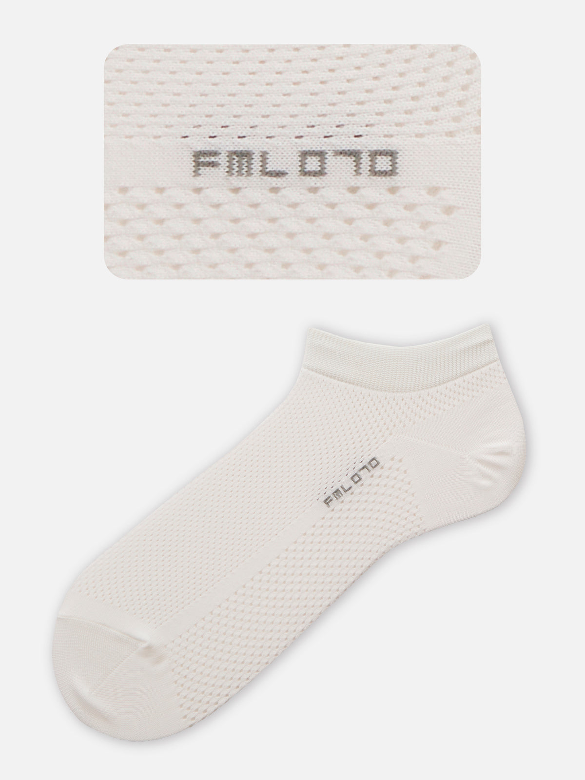 【Tabio MEN】軽い・涼しい・吸水・速乾 足裏までメッシュスニーカー丈/FULL MESH - オフホワイト