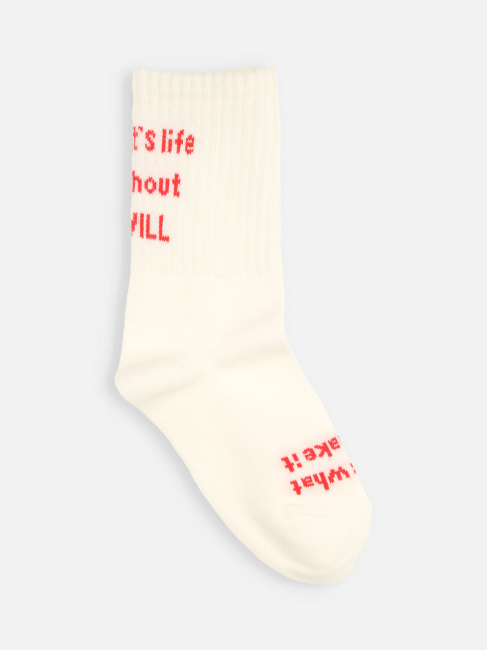 【キッズ】メッセージロゴソックス / 19-21cm