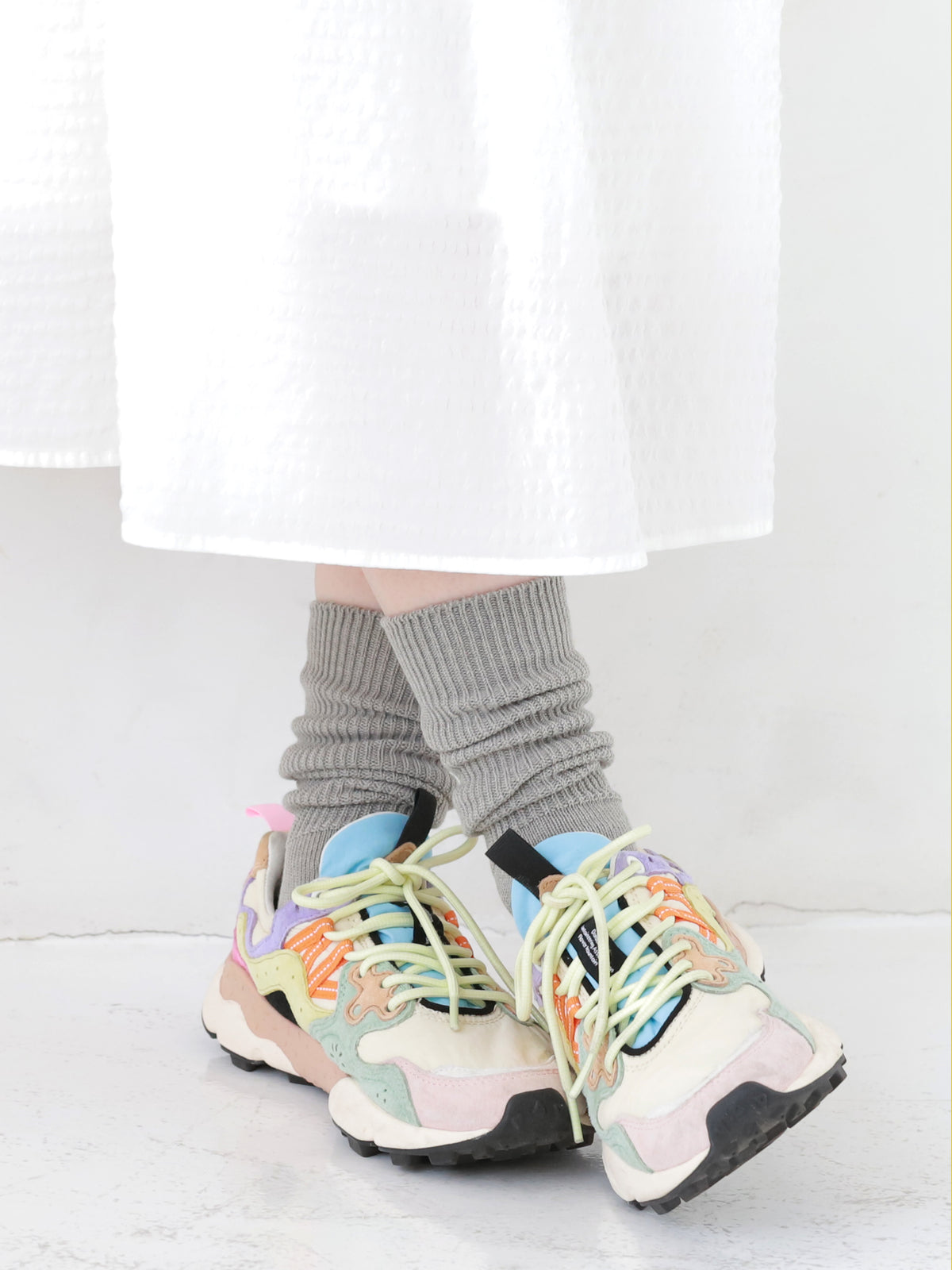 【WEB限定】大人が履けるルーズソックス - グレ－モク
