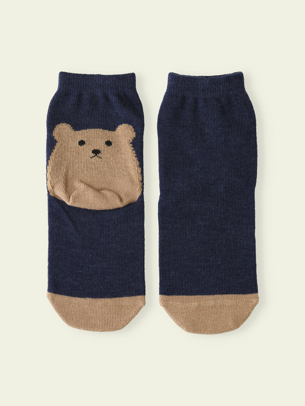 【3足1,485円】キッズ かかとくまショートソックス / 13-15cm - コン