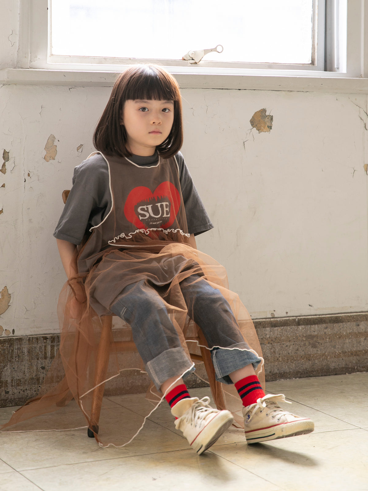 【キッズ】コットンリブ2本ラインショートソックス / 19-21cm