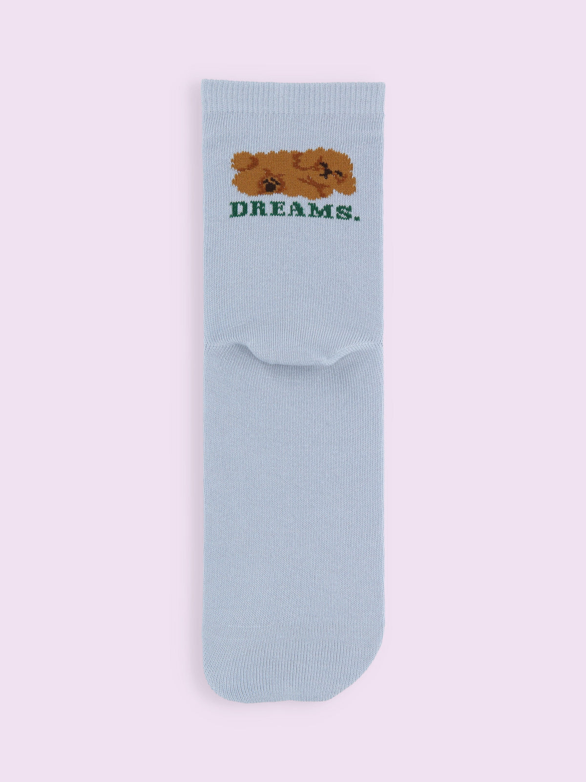 【3足1,485円】夢見るわんこショートソックス - サックス