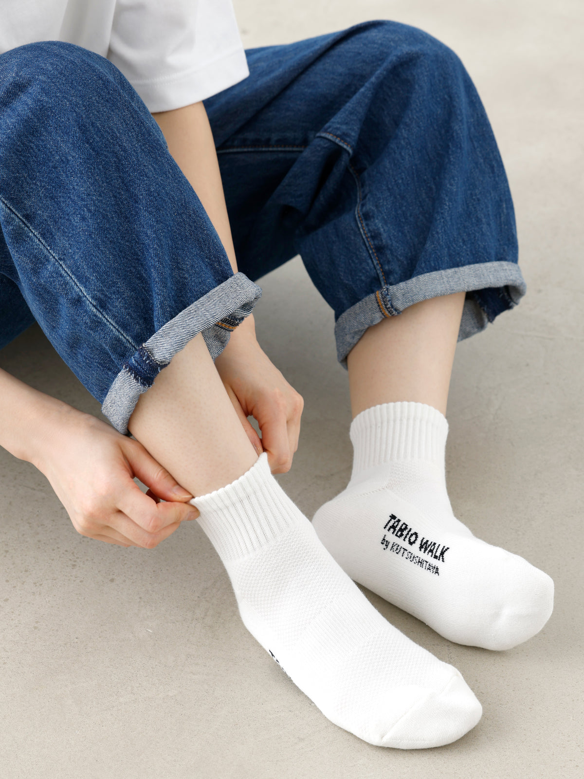 TABIOWALK アメリブメッシュパイルショート / サイズ：ユニセックス - オフホワイト