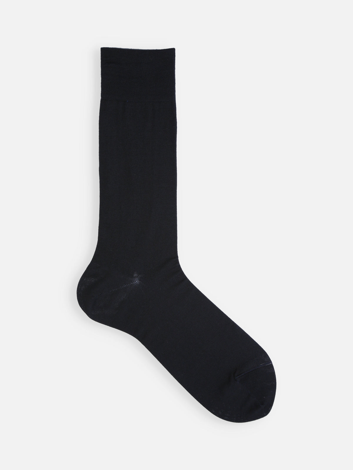 【Tabio MEN】【定番】ピマコットンブレンド無地ソックス(27.0～29.0cm) - ブラックネイビー