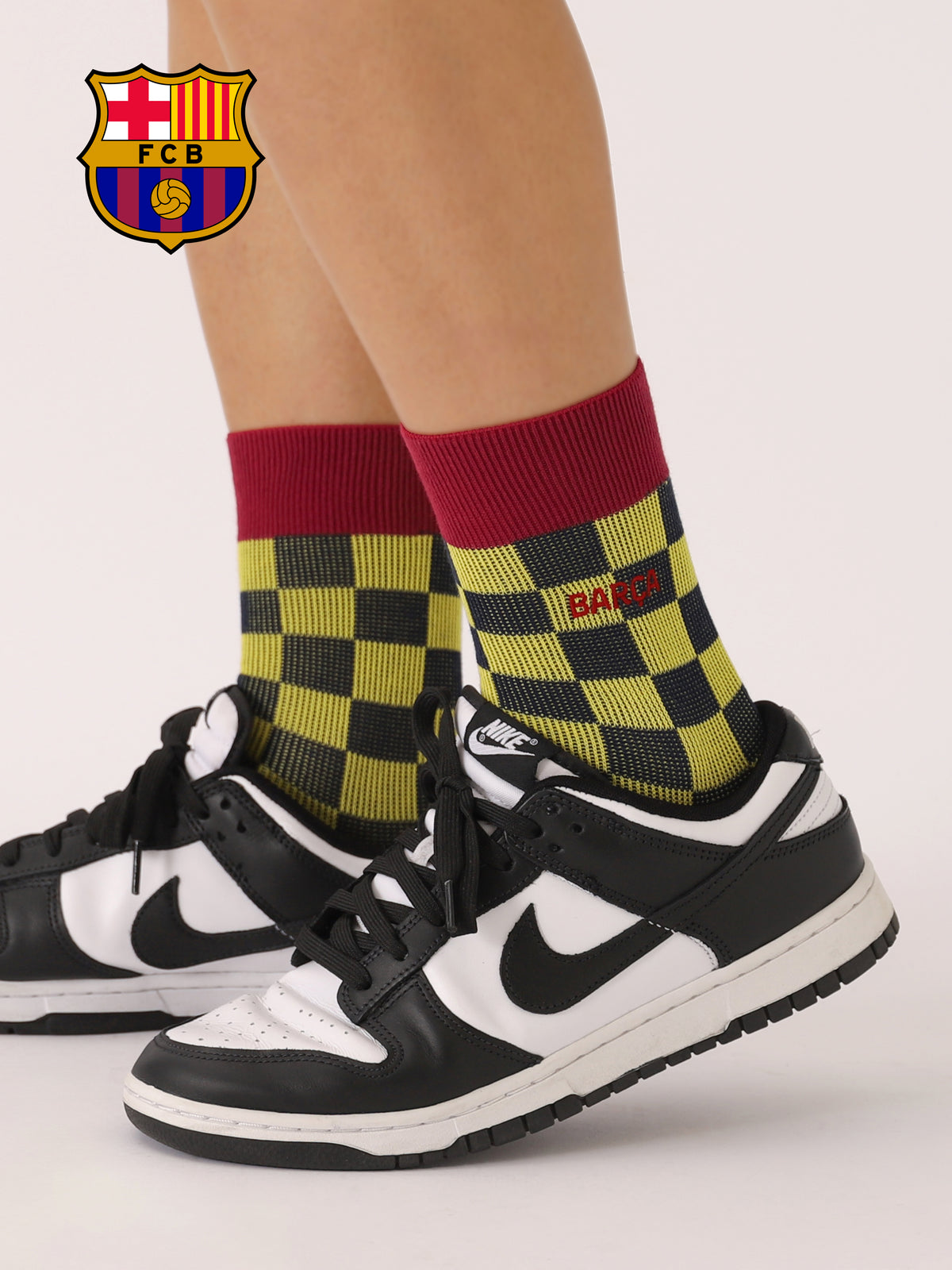 FC Barcelona チェックソックス