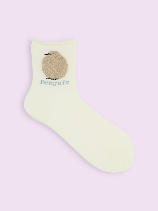 【3足1,485円】履き口ゆったりもふもふベイビーショートソックス