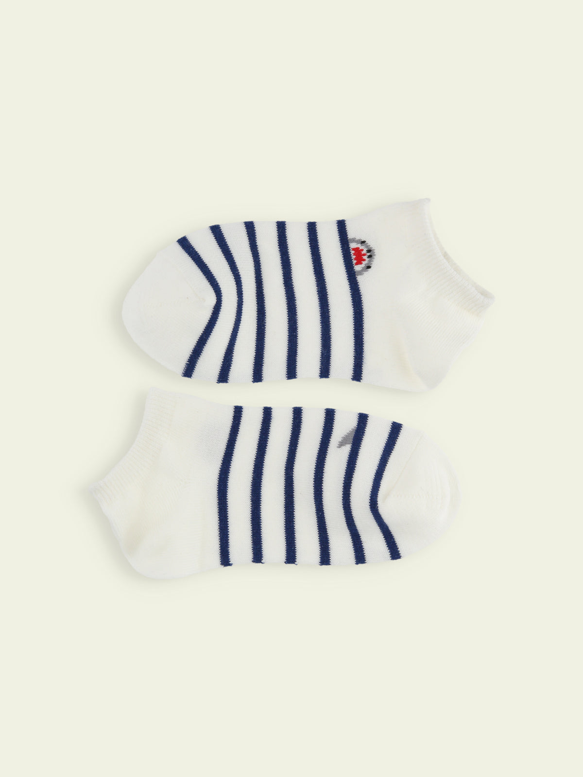 【3足1,485円】キッズ アニマルボーダースニーカー丈ソックス / 13-15cm