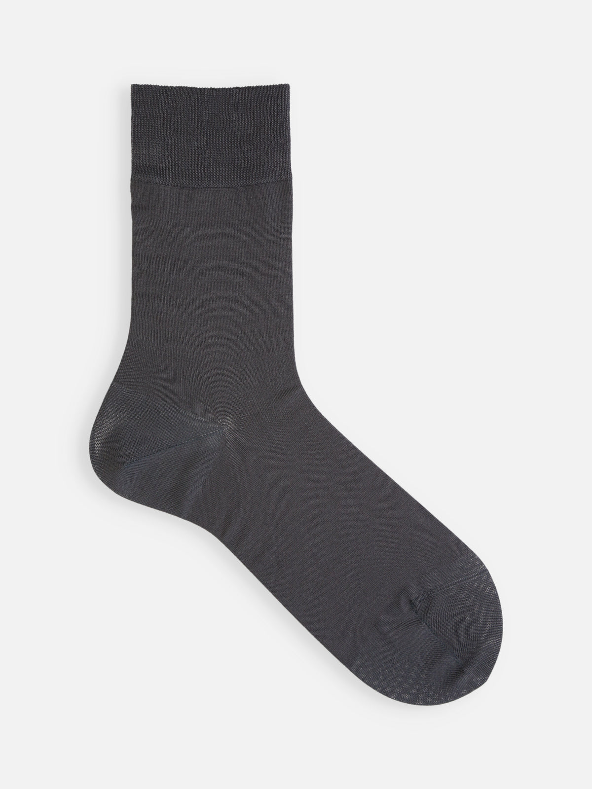 【Tabio MEN】ゴム無し無地ソックス(27.0～29.0cm) - ダークチャコール