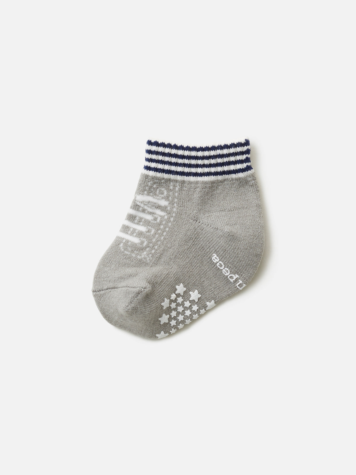 【ベビー】スニーカー風ショートソックス / 9-12cm - グレー