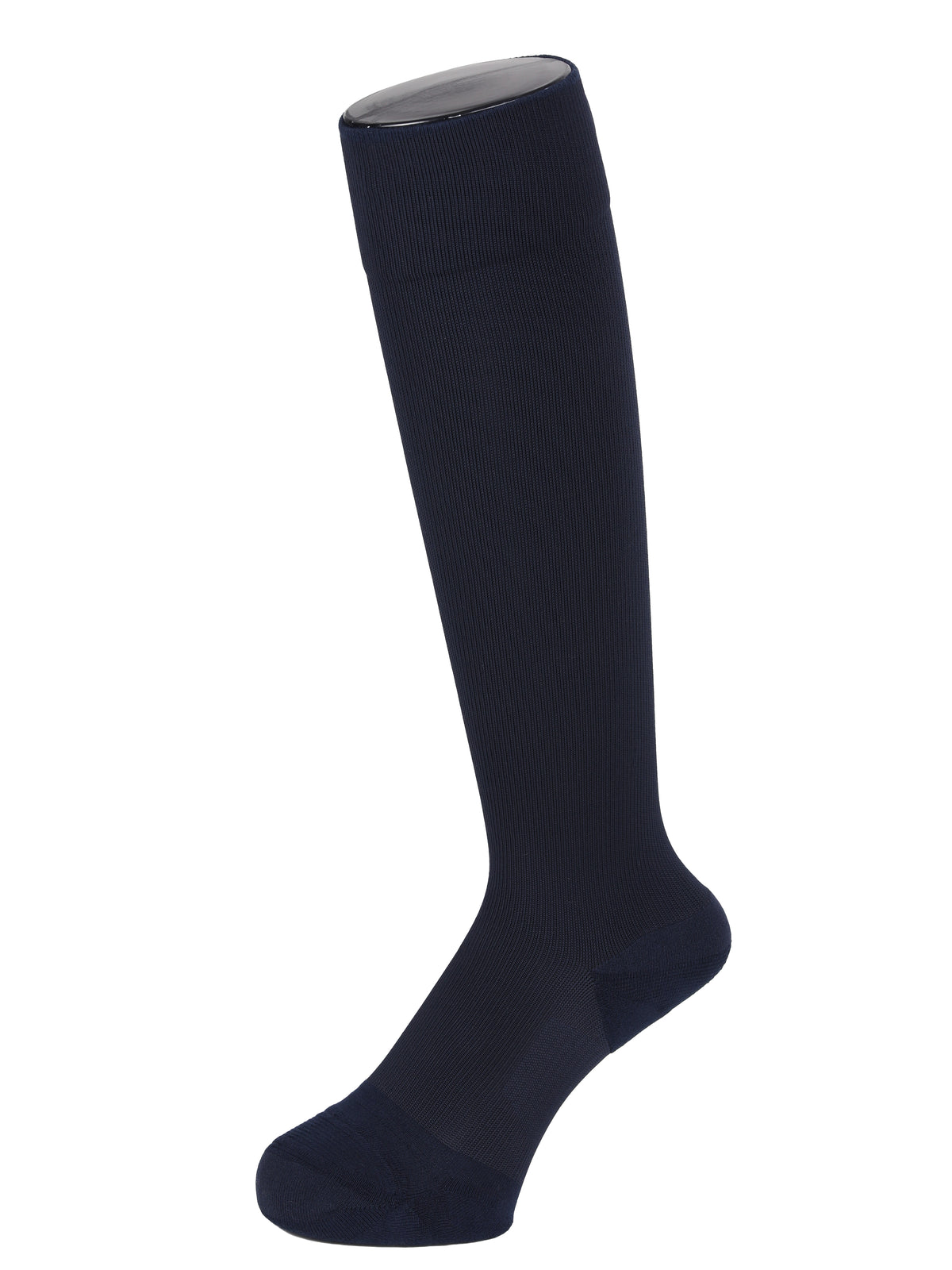 【Tabio MEN】ちょうどいいソフト着圧のハイソックス(23.0～25.0cm) - ブラックネイビー