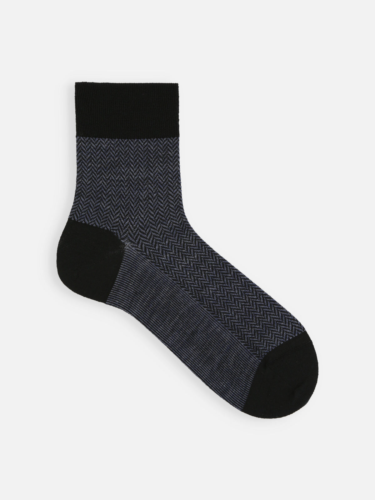 【Tabio MEN】ウールヘリンボンショートソックス