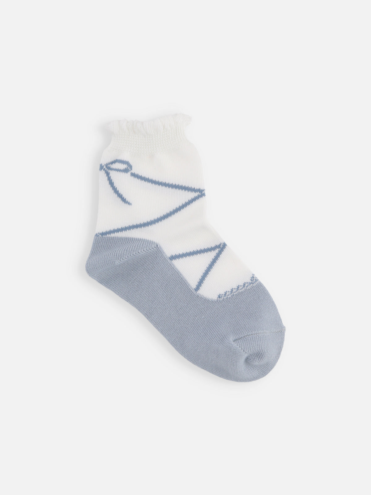 【キッズ】バレエシューズ風ソックス / 19-21cm - サックス