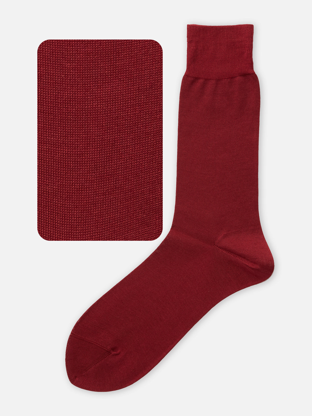 【Tabio MEN】綿100％ベタソックス (27.0〜27.0cm) - ワイン