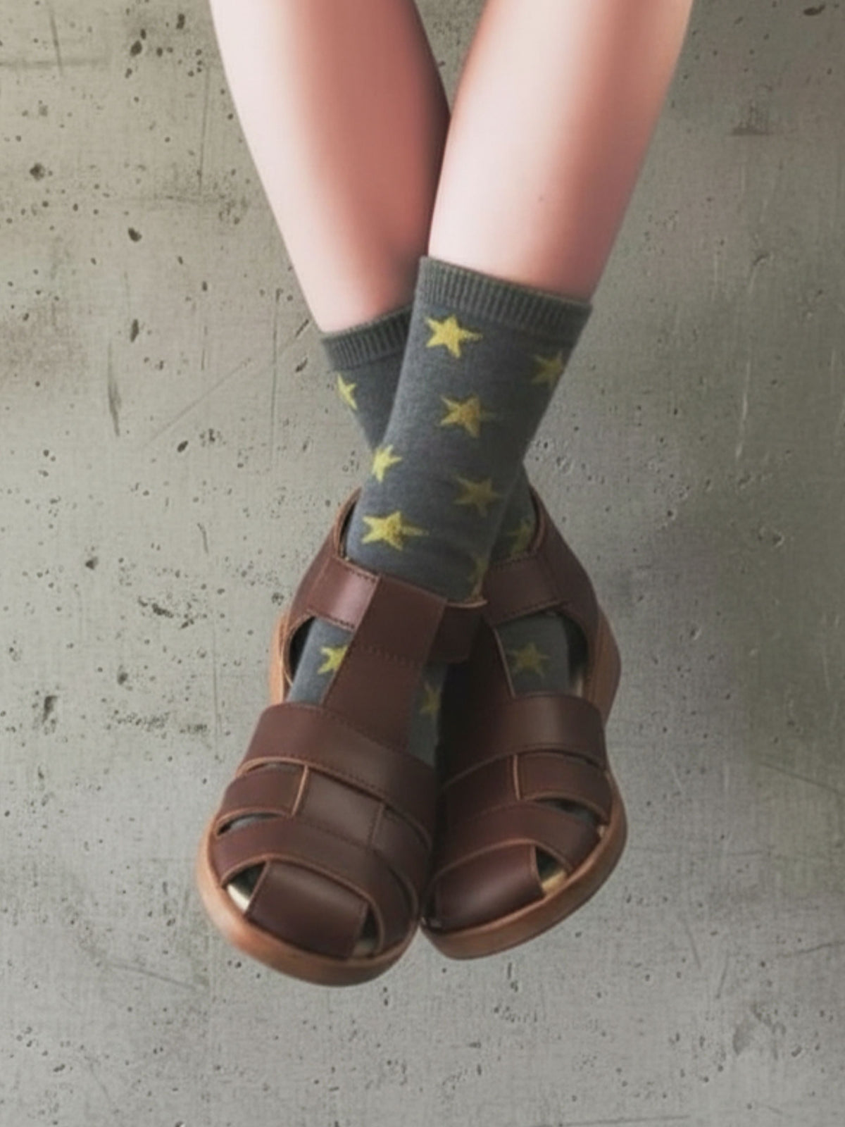 【キッズ】星柄リンクスソックス / 19-21cm