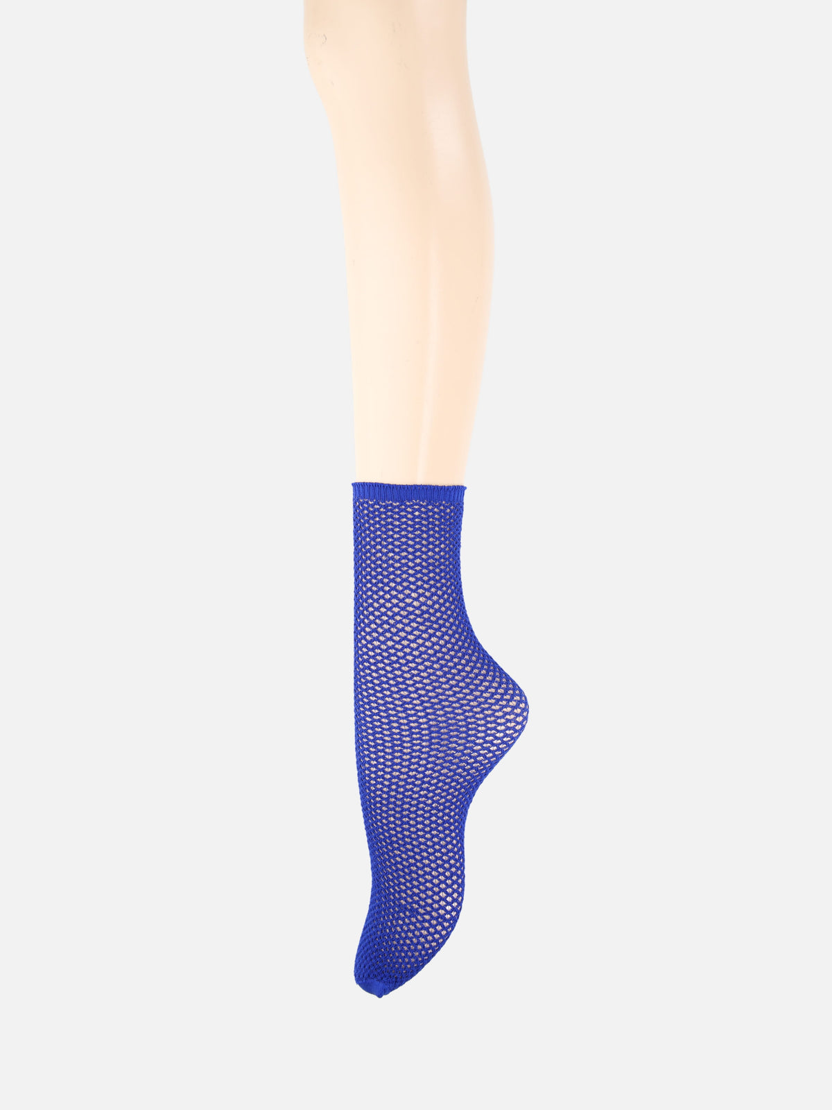 フィッシュネット風オールメッシュソックス - ブルー