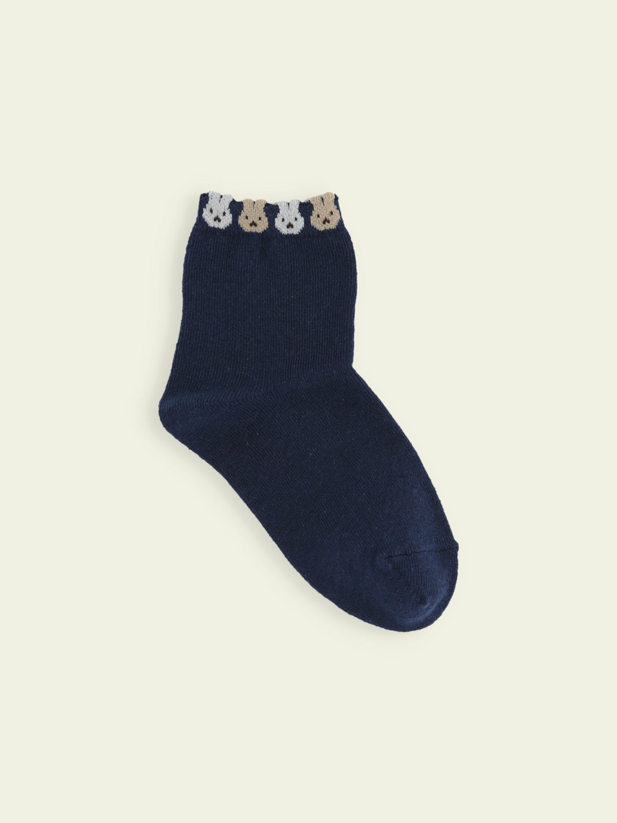 【3足1,485円】キッズ 履き口たっぷりうさちゃんショートソックス / 16-18cm - コン