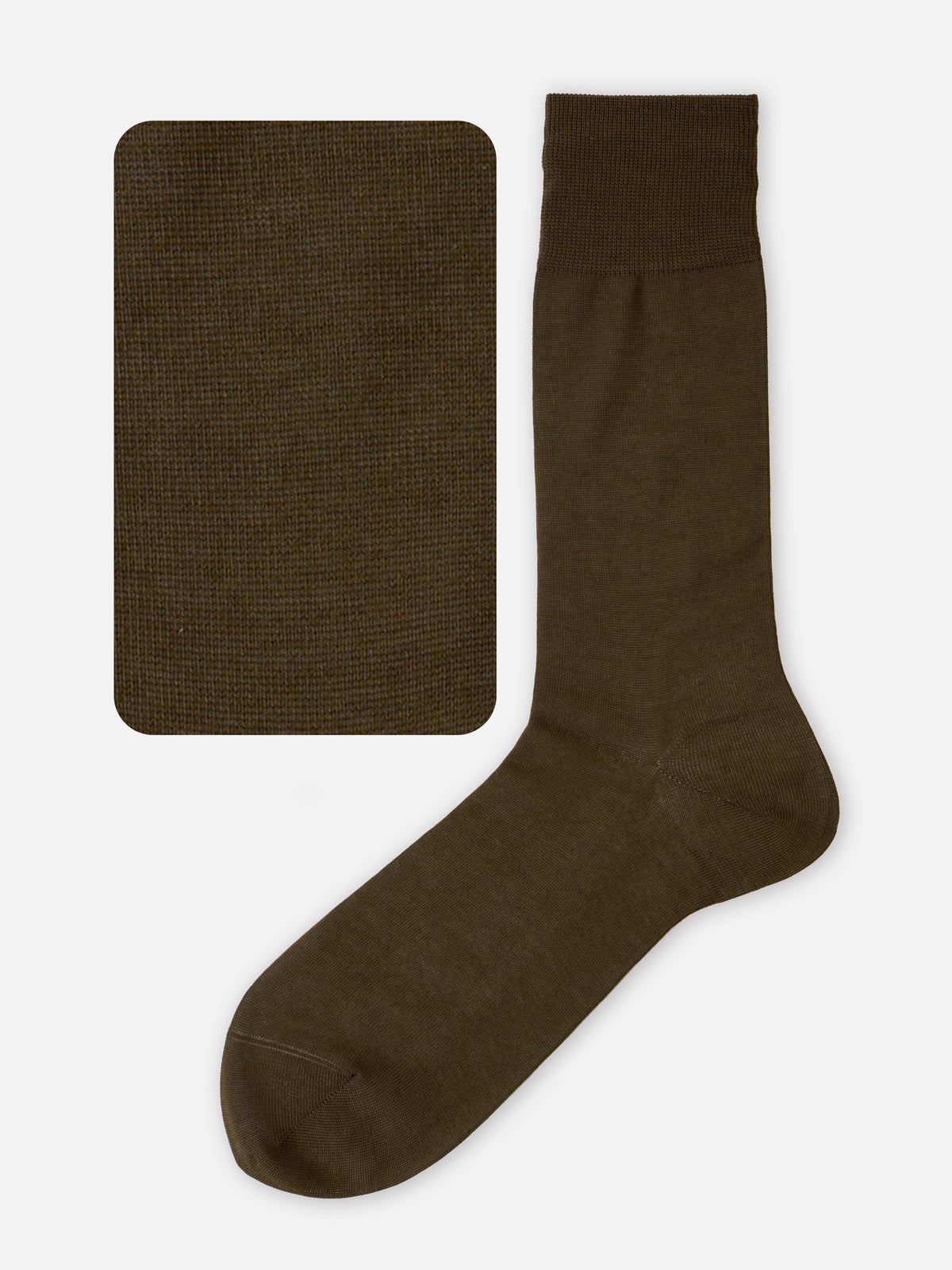 【Tabio MEN】表糸綿100％ベタソックス(25.0cm〜25.0cm) - コゲチャ