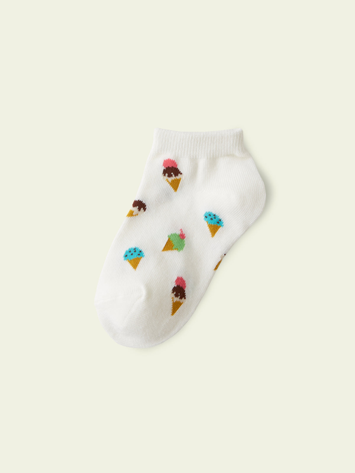【3足1,485円】キッズ アイスクリームスニーカー丈ソックス / 13-15cm