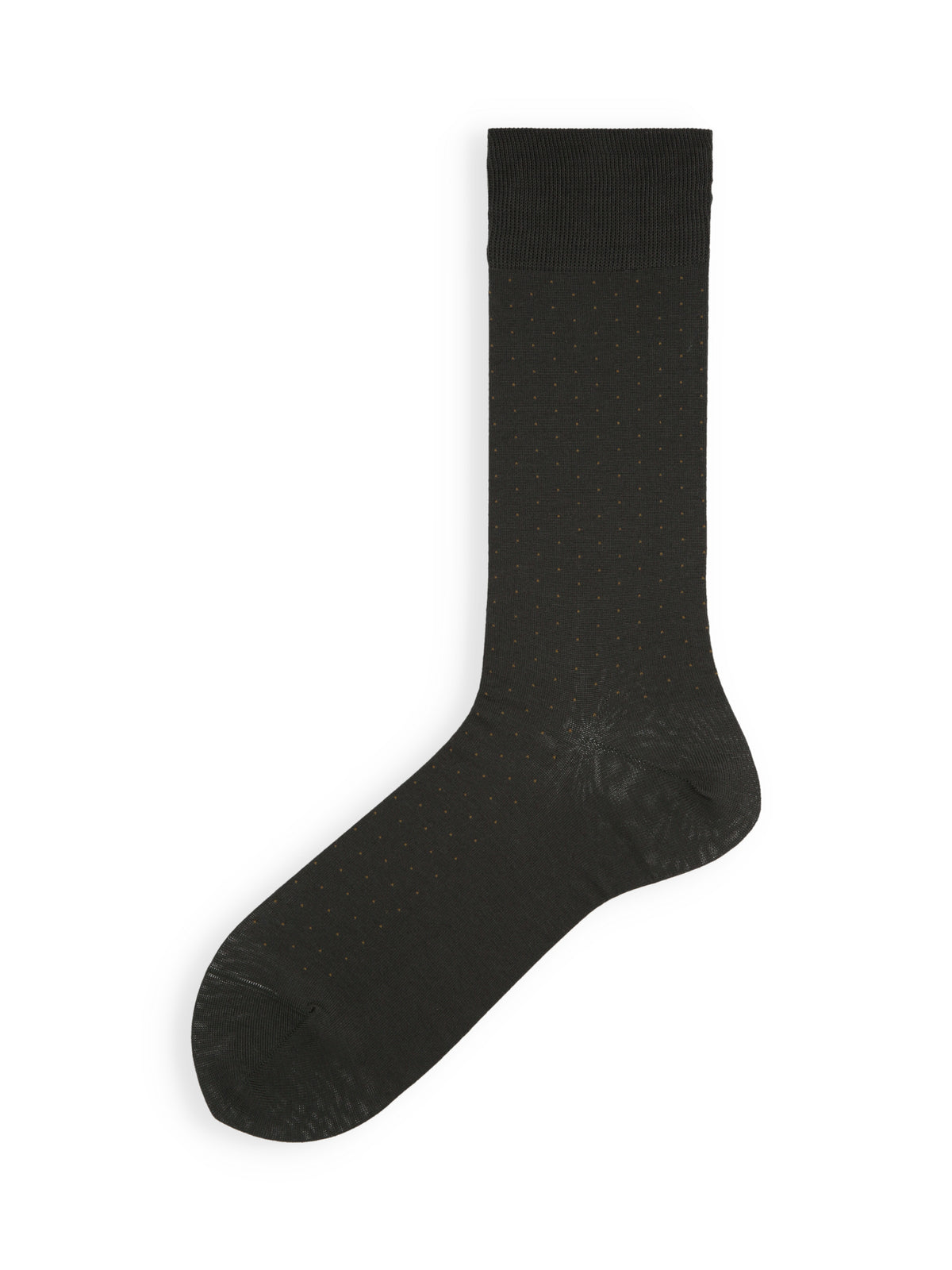 【Tabio MEN】綿ピンドット柄ソックス(25.0〜27.0cm) - モス＋コニャック