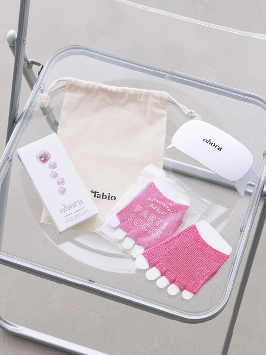 【通常価格より20％OFF】ohora(オホーラ)×靴下屋 WEB限定セット ＜ピンク＞