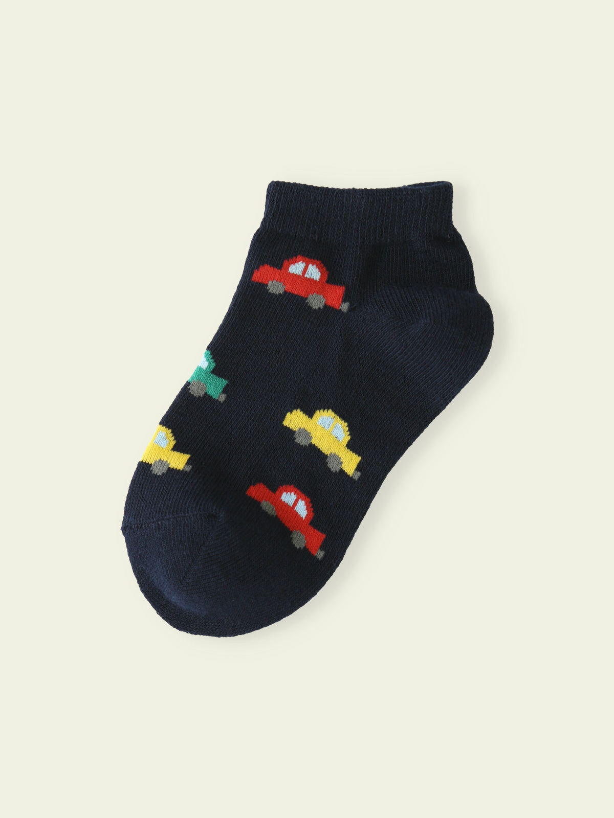 【3足1,485円】キッズ カラフルくるまスニーカー丈ソックス / 19-21cm - コン