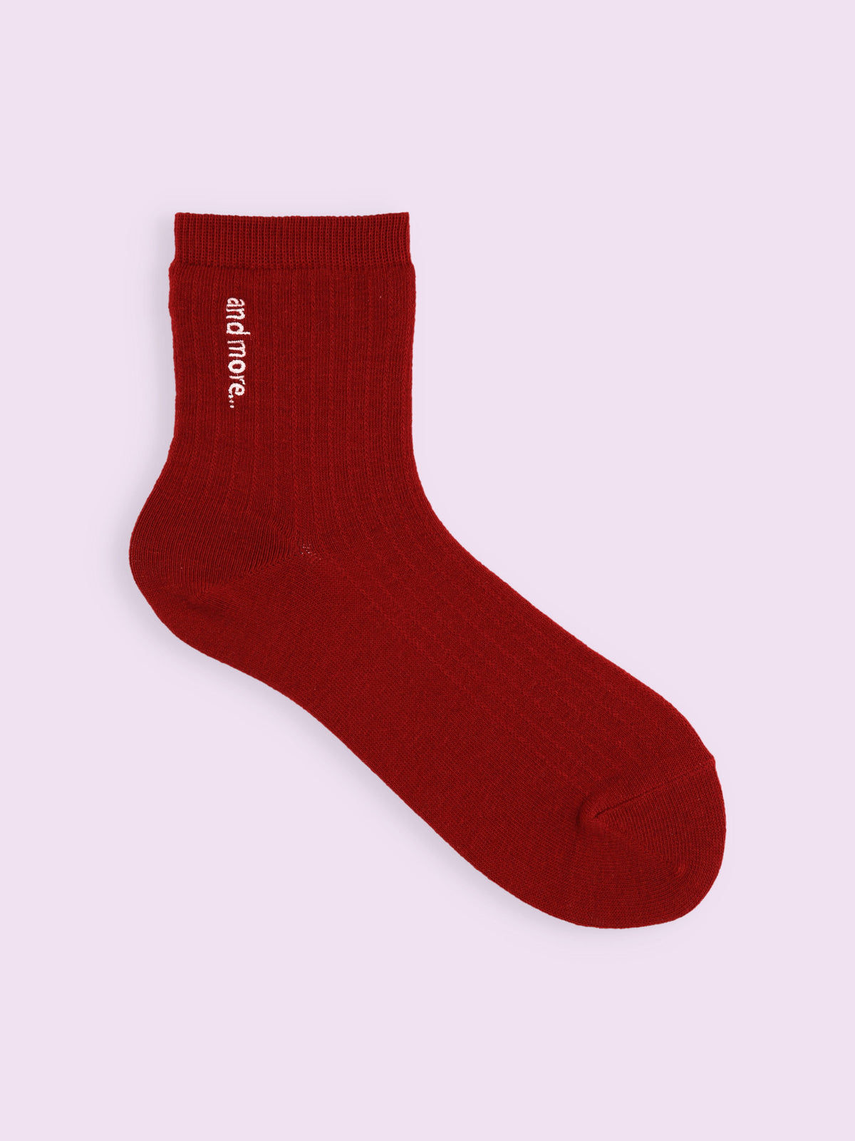 【3足1,485円】リブ風ロゴ刺繍ショートソックス