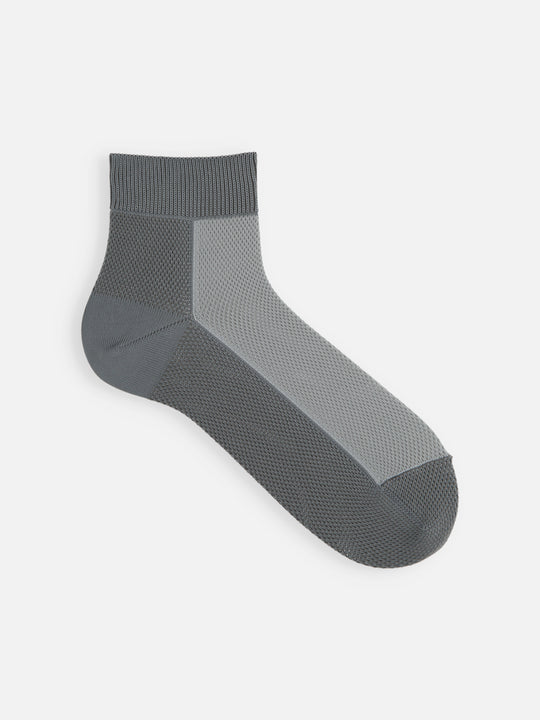 【Tabio MEN】つま先までメッシュバイカラーショートソックス