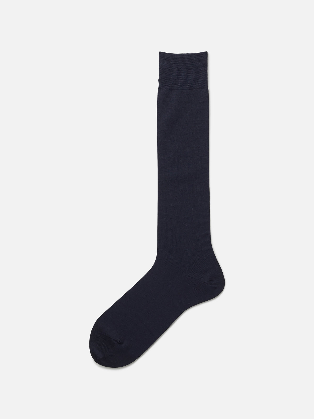 【Tabio MEN】＜冠婚葬祭にも＞ピマコットンブレンド無地ロングホーズ(23.0～25.0cm) - ネイビー