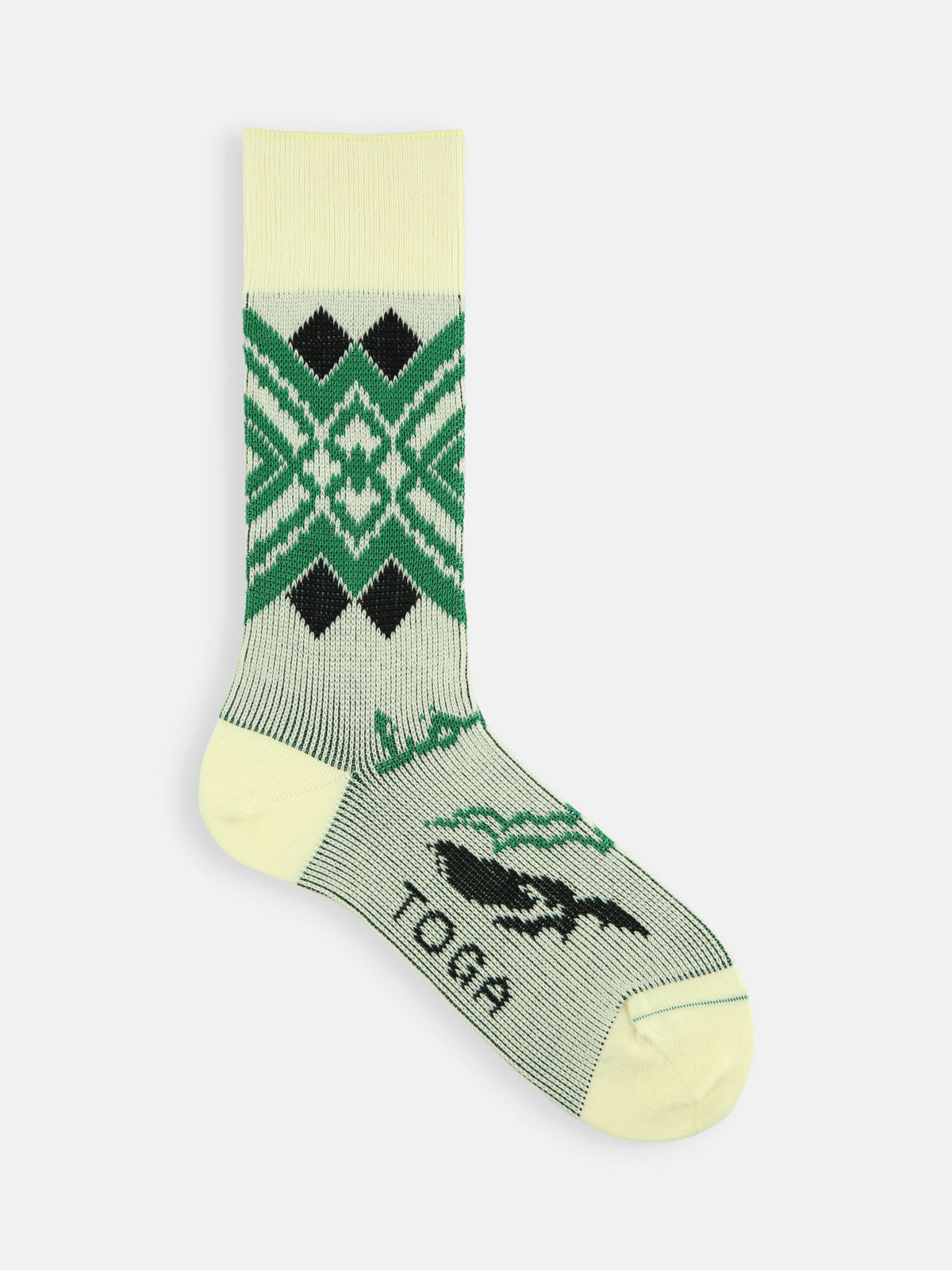 TOGA Jacquard socks（25.0～27.0cm） - アイボリー
