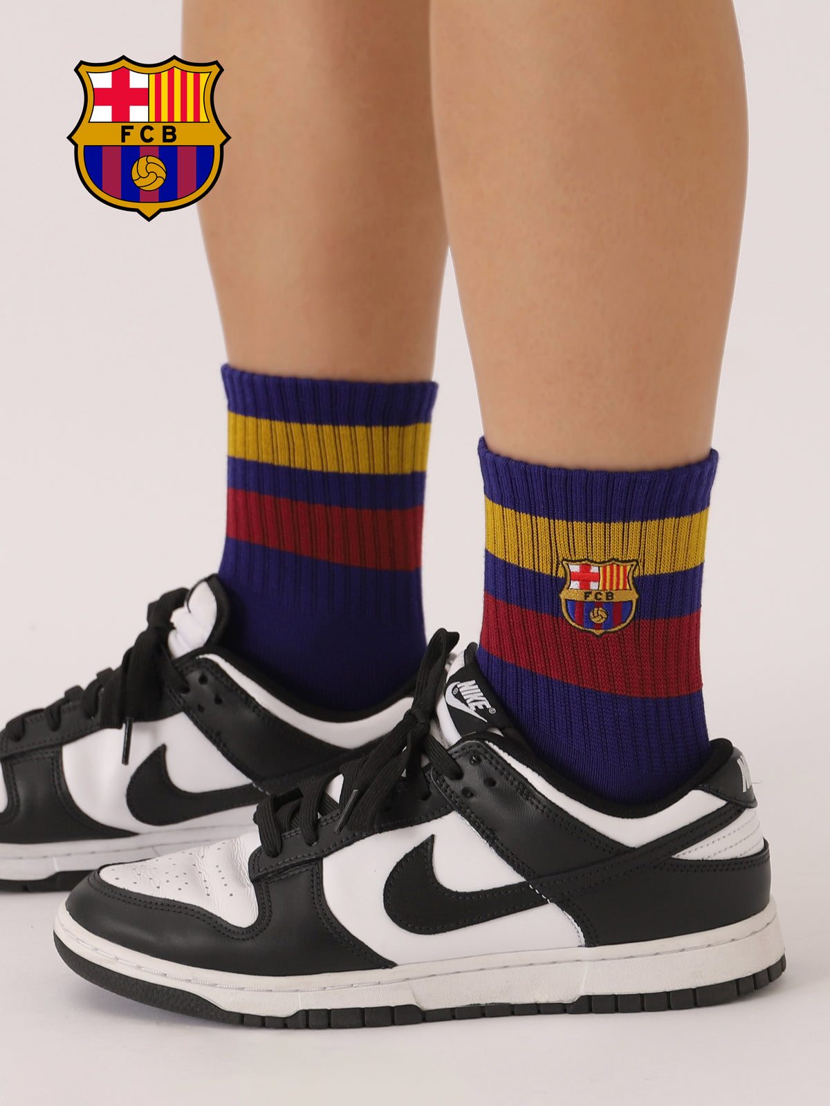 FC Barcelonaアメリブラインショートソックス - バルサブルー