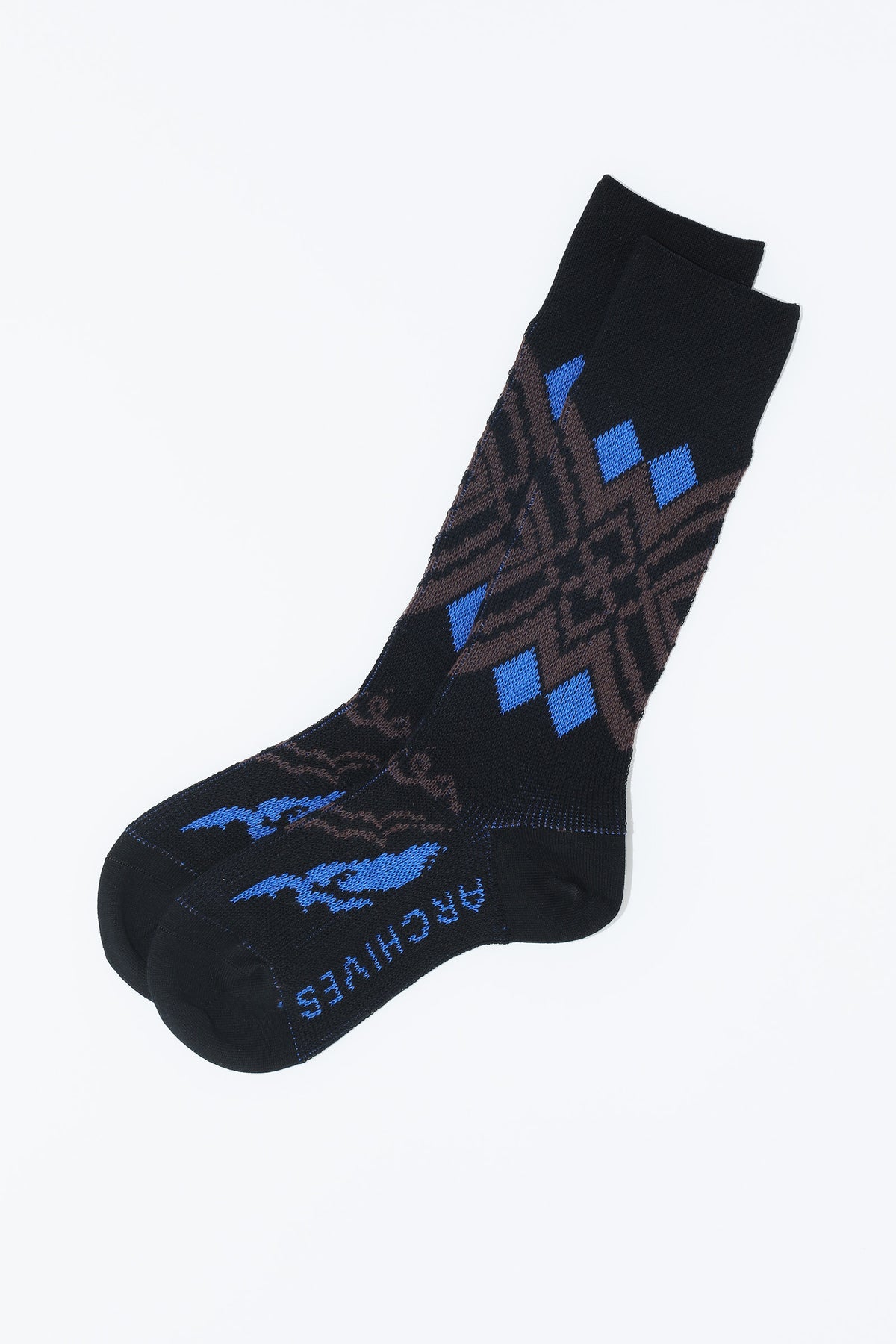TOGA Jacquard socks（22.5～24.5cm） - ブラック