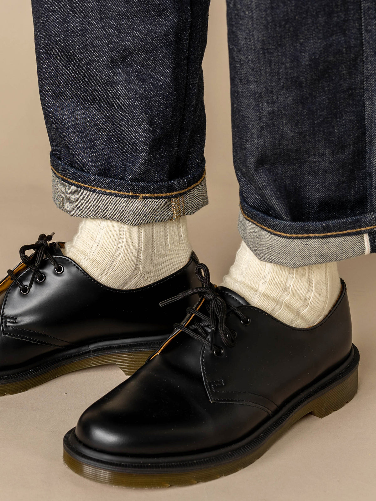 【Tabio MEN】WOOL太リブショートソックス（27.0～29.0cm）