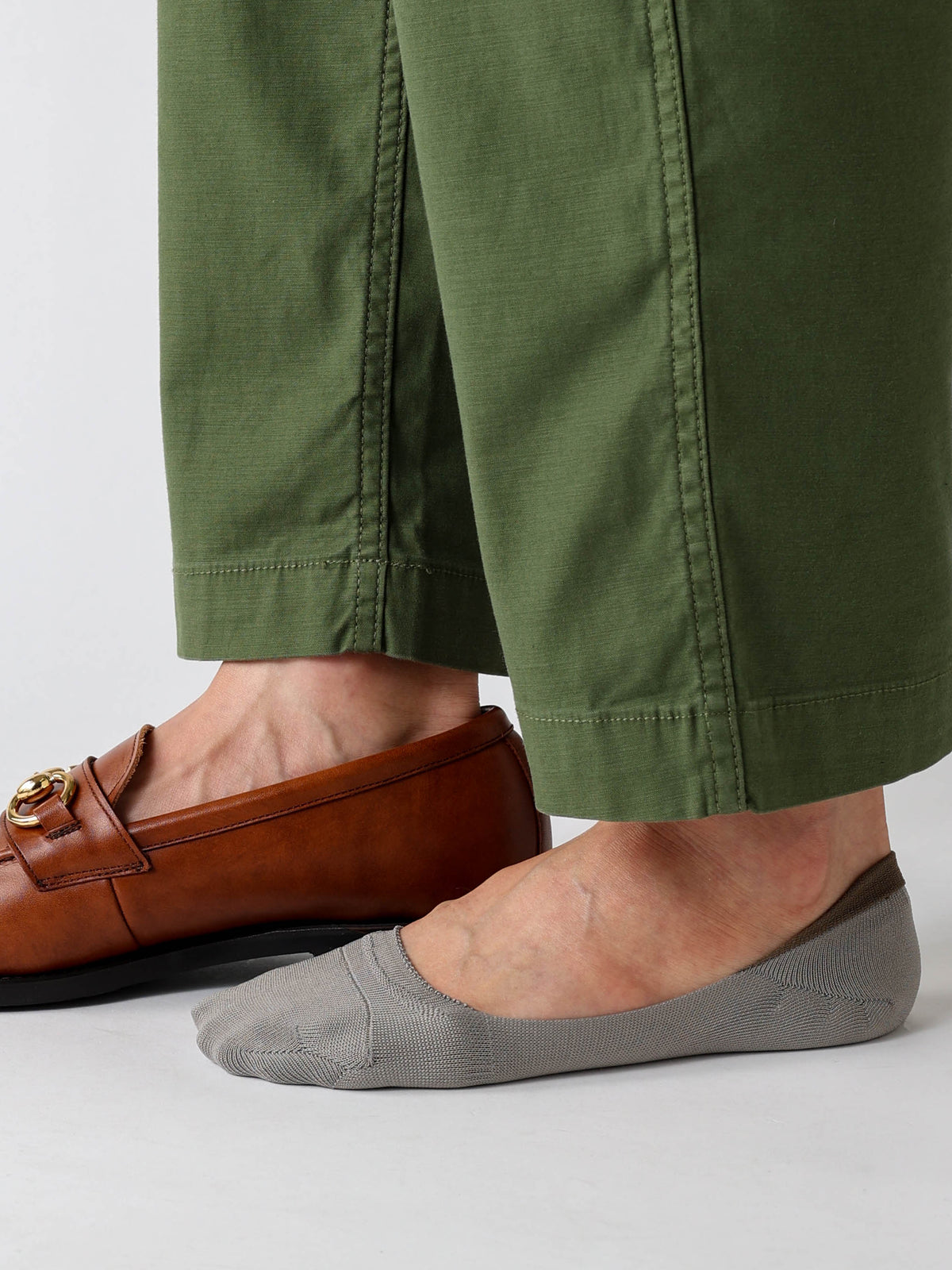 【Tabio MEN】GOODFOOT/超浅履き 脱げにくいカバーソックス(27.0～29.0cm) - グレージュ