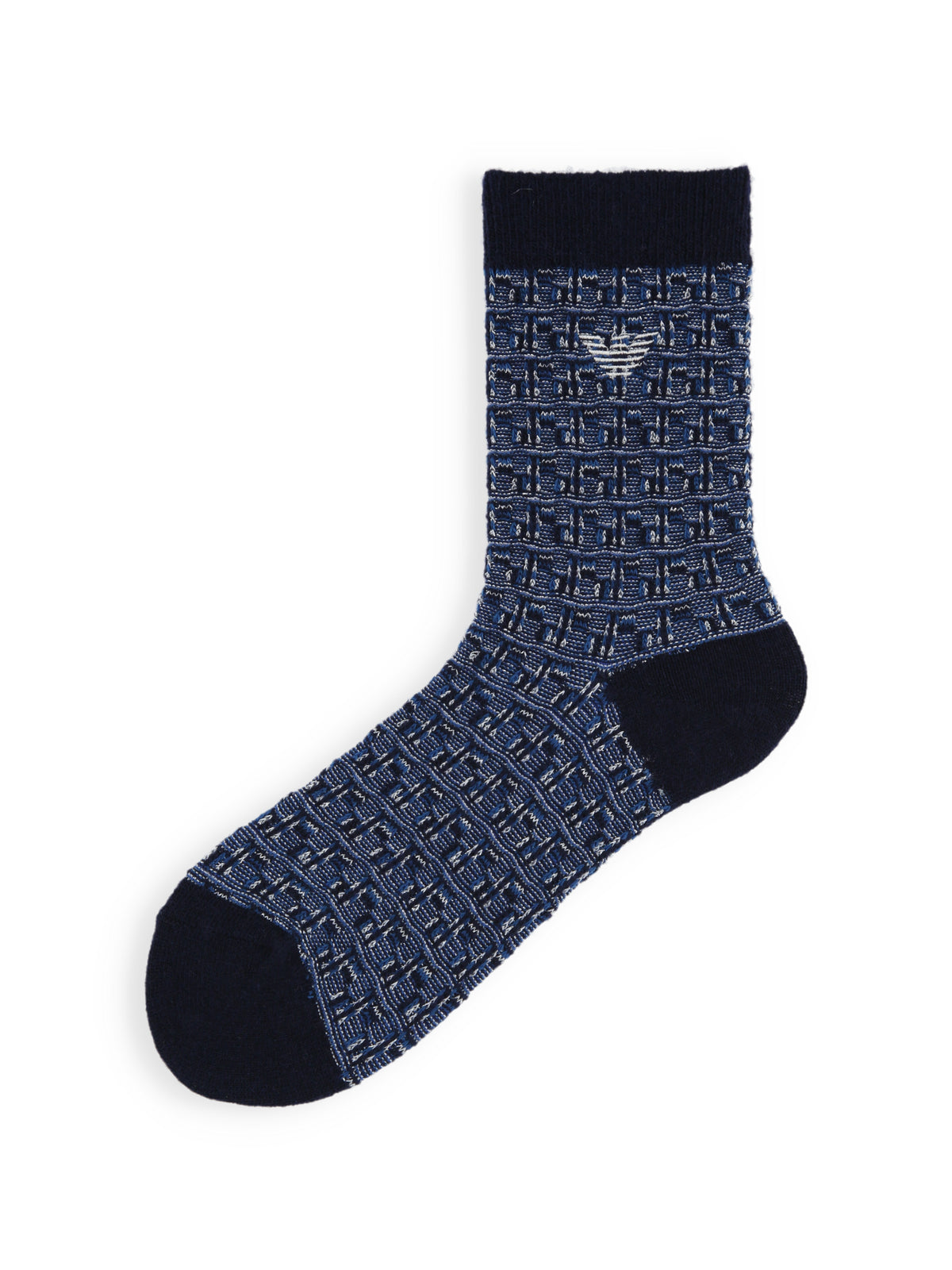 【EMPORIO ARMANI】イーグル刺繍ツイード風ソックス - コン
