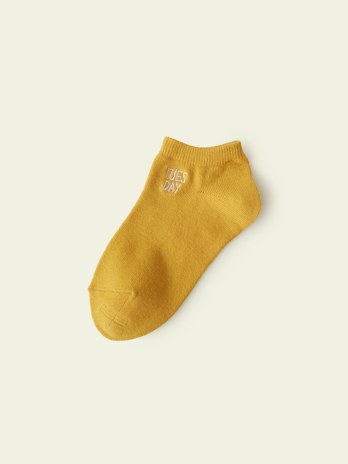 【3足1,485円】キッズ 1週間刺繍スニーカー丈ソックス / 13-15cm