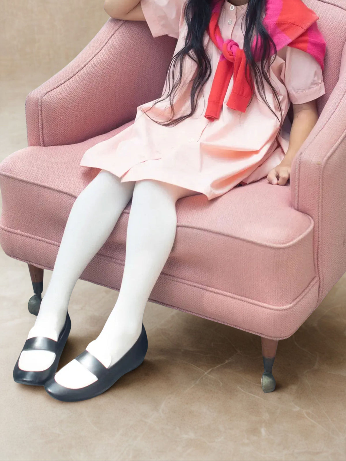 【キッズ 】80デニールタイツ / 125-145cm - オフホワイト