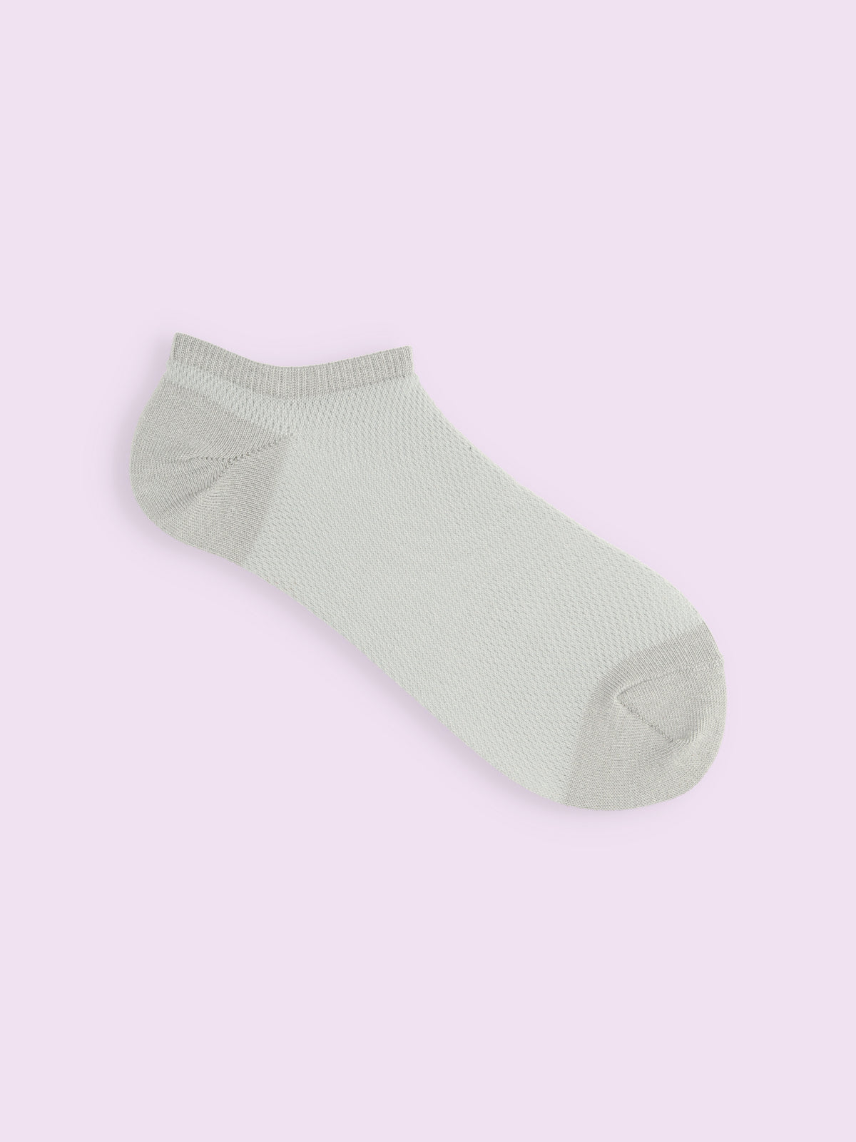 【3足1,485円】メッシュ無地スニーカー丈ソックス - グレー