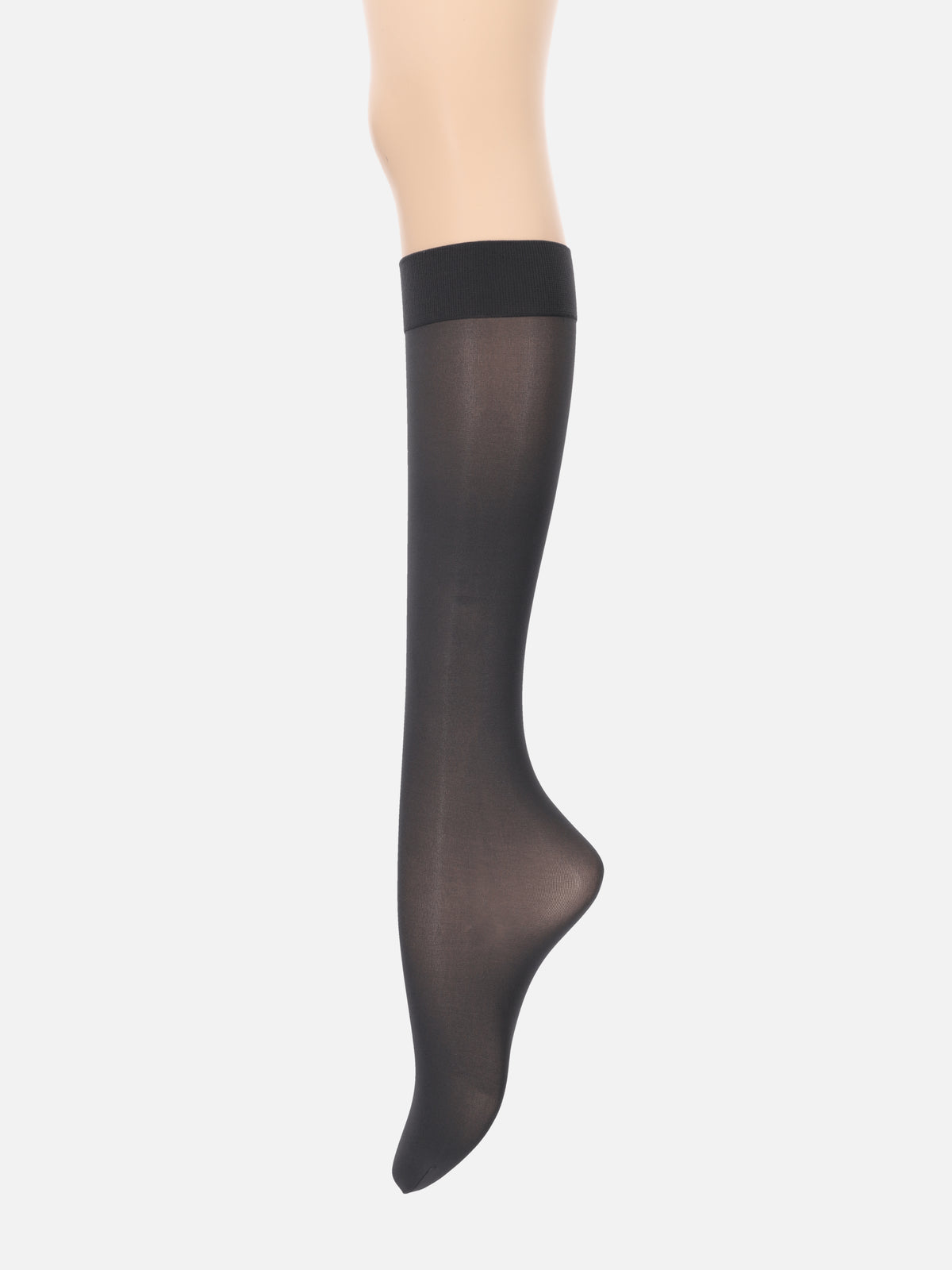 【消臭】40デニールハイソックス - チャコールグレー