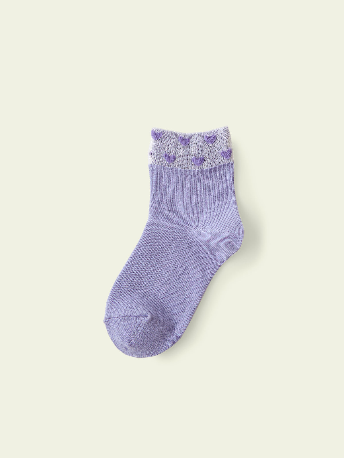 【3足1,485円】キッズ トップチュールハートショートソックス / 16-18cm - ラベンダー